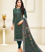 Designer Satin Georgette Semi-Stitched Salwar Suit