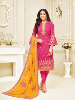 Designer Satin Georgette Semi-Stitched Salwar Suit 1