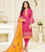 Designer Satin Georgette Semi-Stitched Salwar Suit