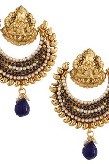 Ram leela inspired Goddess Lakshmi INDIA ADIVA pearl ethnic earring