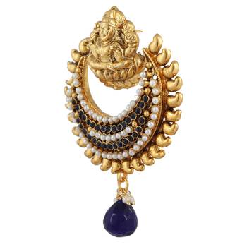 Ram leela inspired Goddess Lakshmi INDIA ADIVA pearl ethnic earring 2