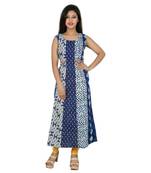 Blue printed cotton kurti