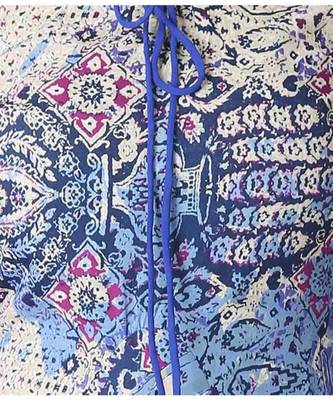 Blue printed crepe kurti 4