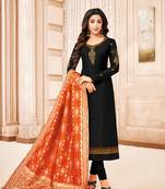 Designer Pure Cotton Jam Silk Semi-Stitched Salwar Suit