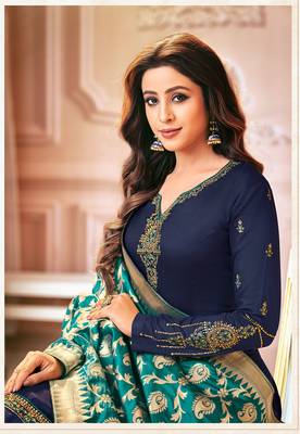 Designer Pure Cotton Jam Silk Semi-Stitched Salwar Suit 2