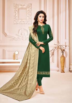 Designer Pure Cotton Jam Silk Semi-Stitched Salwar Suit 1