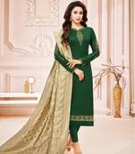 Designer Pure Cotton Jam Silk Semi-Stitched Salwar Suit