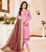 Designer Pure Cotton Jam Silk Semi-Stitched Salwar Suit
