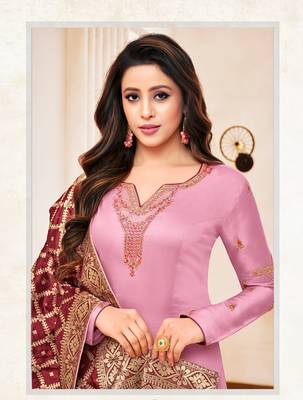 Designer Pure Cotton Jam Silk Semi-Stitched Salwar Suit 2