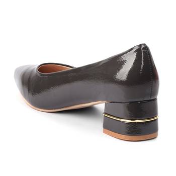 SHERRIF SHOES Women's Grey Block Heel Pumps  3