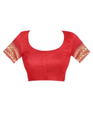 Multicolor woven banarasi silk saree with blouse 5