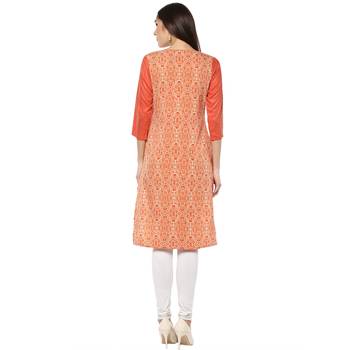 Off white printed polyester kurtas-and-kurtis 2