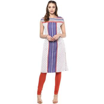Off white printed polyester kurtas-and-kurtis 2