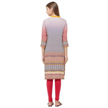 Purple printed viscose kurtas-and-kurtis 4