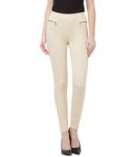 Beige Skinny Jeggings