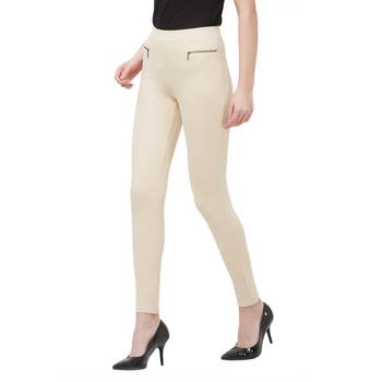 Beige Skinny Jeggings 3
