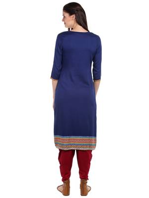 Multicolor printed viscose kurtas-and-kurtis 2