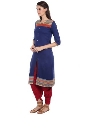 Multicolor printed viscose kurtas-and-kurtis 3