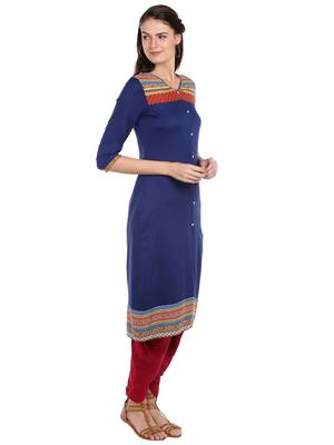 Multicolor printed viscose kurtas-and-kurtis 4