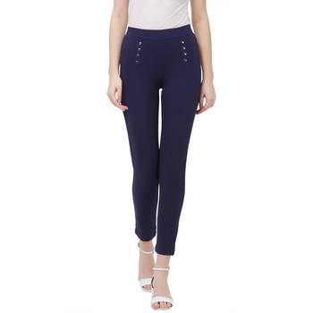 Navy High Waist Jeggings 1