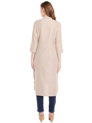 Beige printed polyester kurtas-and-kurtis 2