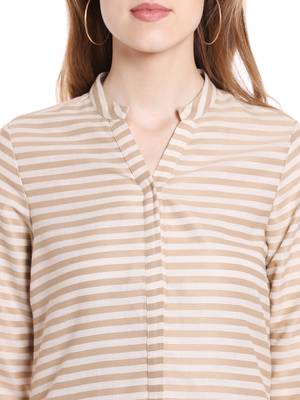 Beige printed polyester kurtas-and-kurtis 5