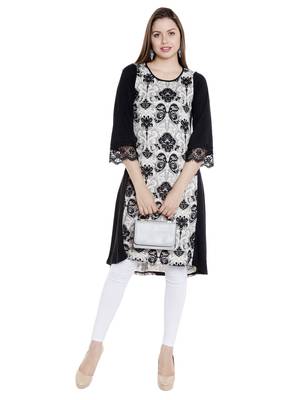Multicolor printed polyester kurtas-and-kurtis 1