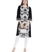 Multicolor printed polyester kurtas-and-kurtis
