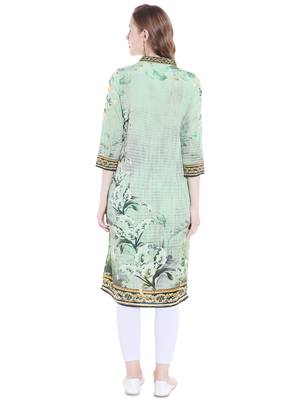 Green printed polyester kurtas-and-kurtis 2