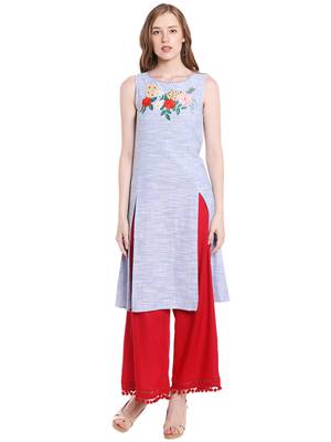 Multicolor printed viscose kurtas-and-kurtis 1