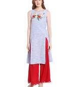 Multicolor printed viscose kurtas-and-kurtis