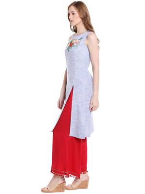 Multicolor printed viscose kurtas-and-kurtis 3