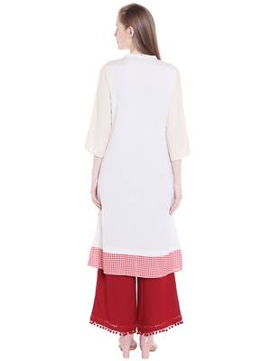 Off white printed cotton kurtas-and-kurtis 2