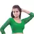 Green Lace Crochet Stretchable Blouse And Crop Top