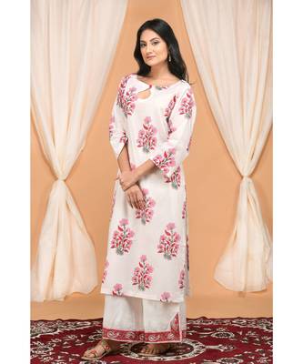 Red and Pink Floral Jaal Dupatta set with SlitPants 4