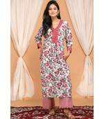 Red Pocket Kurta Set