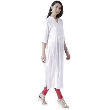 White printed viscose kurtas-and-kurtis 3