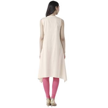 Beige printed cotton kurtas-and-kurtis 2