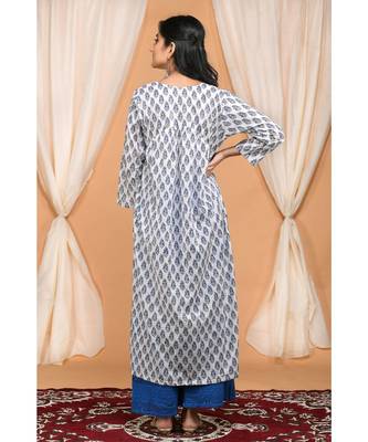 Turquoise Green Boota Kurta Set with Tonal Embroidered Dupatta 5