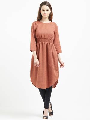Red printed polyester kurtas-and-kurtis 1