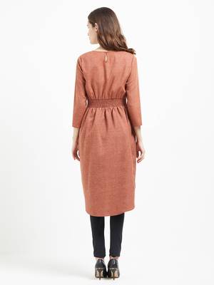 Red printed polyester kurtas-and-kurtis 2
