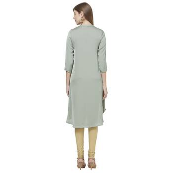 Green printed polyester kurtas-and-kurtis 2