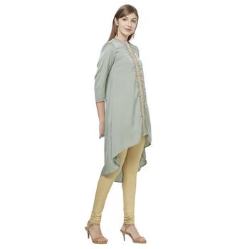 Green printed polyester kurtas-and-kurtis 3