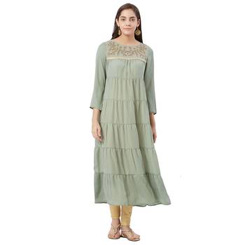 Green printed polyester kurtas-and-kurtis 2