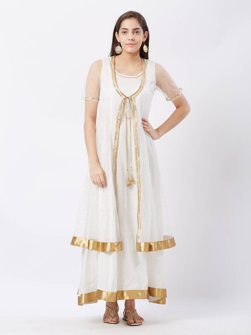 Multicolor printed polyester kurtas-and-kurtis