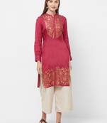 Multicolor printed viscose kurtas-and-kurtis