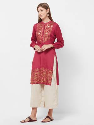 Multicolor printed viscose kurtas-and-kurtis 4