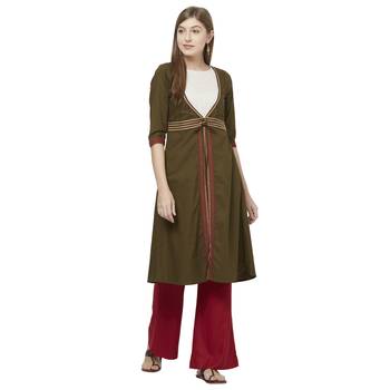 Green printed polyester kurtas-and-kurtis 1