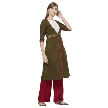 Green printed polyester kurtas-and-kurtis 3