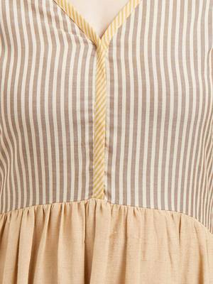 Yellow printed cotton kurtas-and-kurtis 5